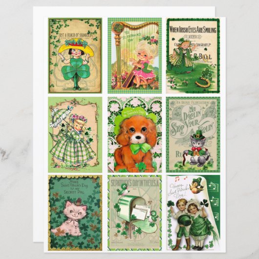 St Patrick's Day Pocket Cards ATCカード (正面/裏面)