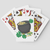 St Patricks Day Pot of Gold and Lucky Shamrocks  トランプ (裏面)