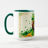 St. Patrick's Day Pot of Gold and Shamrock マグカップ (左)