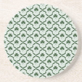 St. Patrick's Day Preppy Shamrock Clover Lattice  コースター