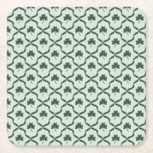 St. Patrick's Day Preppy Shamrock Clover Lattice 