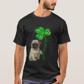 St Patricks Day Pug My Lucky Charm Tシャツ (正面)