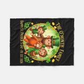 St patricks day punch monkey funny cute animal  フリースブランケット (正面(横))