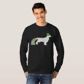 St. Patrick's Day Rainbow Dog Field Spaniel Tシャツ (正面フル)