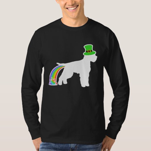 St Patrick's Day Rainbow Dog  Lagotto Romagnolo Tシャツ (正面)