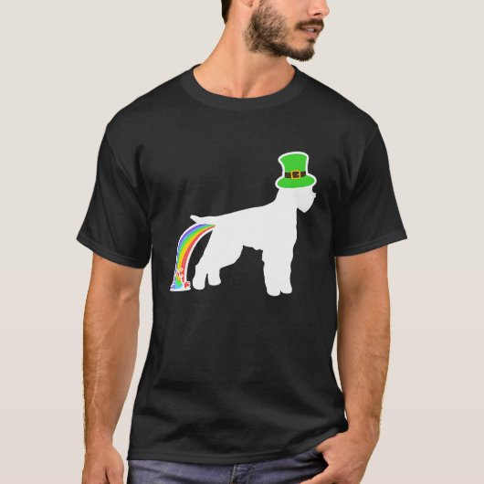 St Patrick's Day Rainbow Dog  Lagotto Romagnolo Tシャツ (正面)