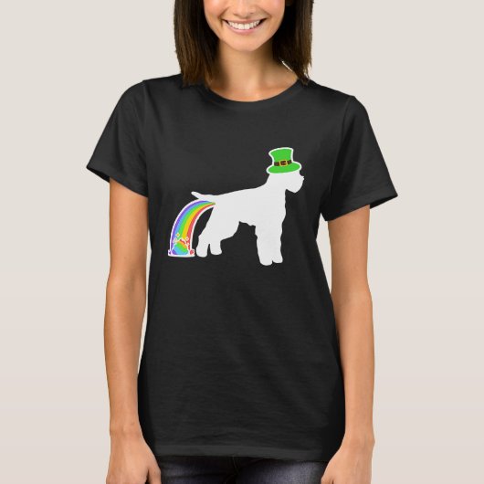 St Patrick's Day Rainbow Dog  Lagotto Romagnolo Tシャツ (正面)
