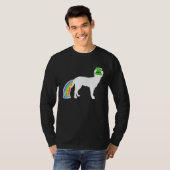 St Patrick's Day Rainbow Dog  Mudi Tシャツ (正面フル)