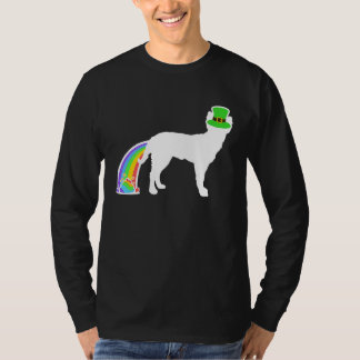 St Patrick's Day Rainbow Dog  Mudi Tシャツ
