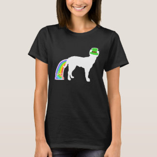 St Patrick's Day Rainbow Dog  Mudi Tシャツ