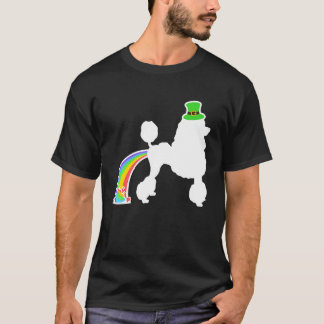 St Patrick's Day Rainbow Dog  Poodle Tシャツ