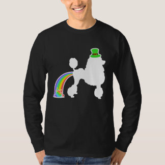 St Patrick's Day Rainbow Dog  Poodle Tシャツ