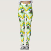 St Patricks Day Rainbow Leprechaun Lucky Charms レギンス (正面)