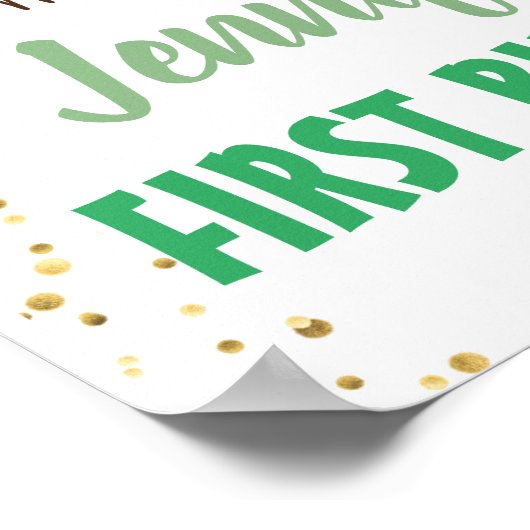 St Patrick's Day Rainbow Party Welcome Sign ポスター (角)