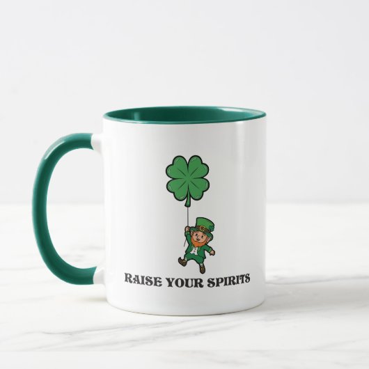 St. Patrick's Day Raise Your Spirits マグカップ (左)