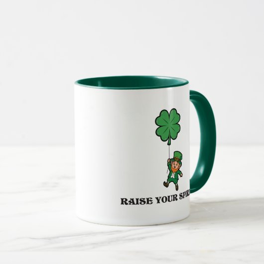 St. Patrick's Day Raise Your Spirits マグカップ (正面右)