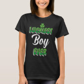 St Patrick's Day saying Luckiest Boy ever Tシャツ (正面)