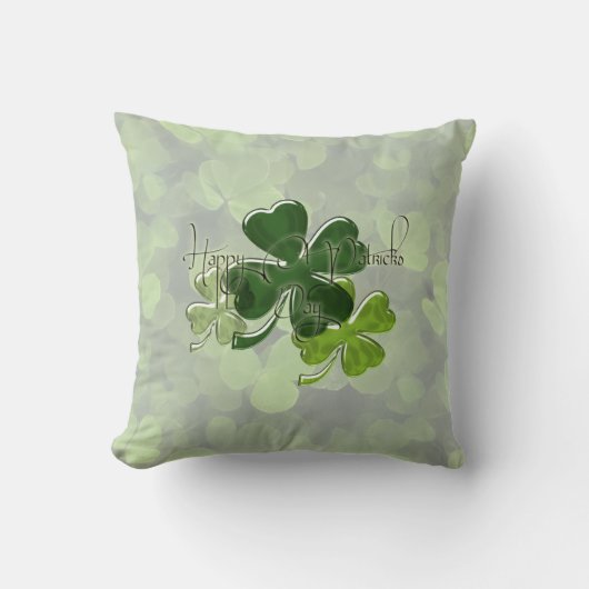 St. Patrick's Day Shamrock クッション (正面)