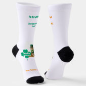 St Patrick's Day Shamrock Cat Humor ソックス (傾斜あり)