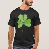 St Patricks Day Shamrock Green 3 Leaf Clover Line Tシャツ (正面)