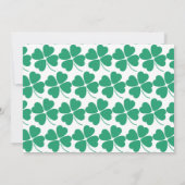 St. Patrick's Day Shamrock Green Photo Birthday 招待状 (裏面)