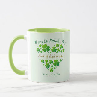 St. Patrick's Day Shamrock Keepsake I Best of Luck マグカップ