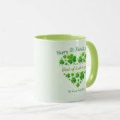 St. Patrick's Day Shamrock Keepsake I Best of Luck マグカップ (正面右)