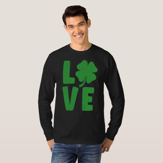 St Patricks Day Shamrock Love Tシャツ (正面フル)