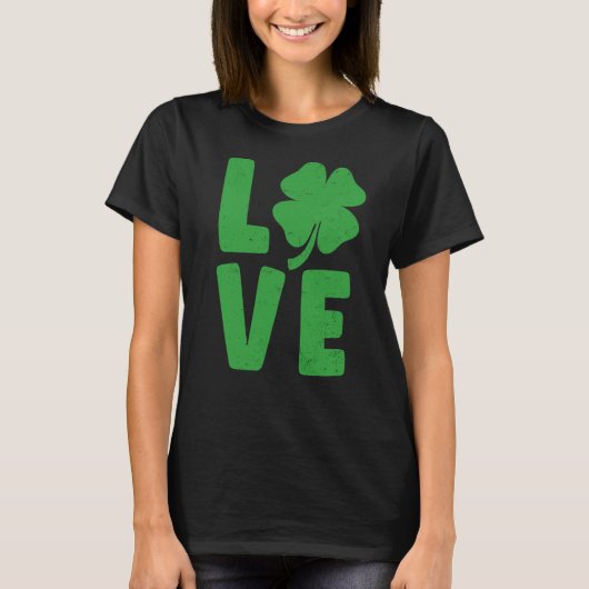 St Patricks Day Shamrock Love Tシャツ (正面)
