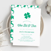 St. Patrick's Day Shamrock White Boy Birthday 招待状