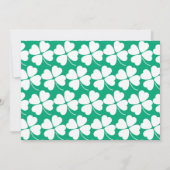 St. Patrick's Day Shamrock White Photo Birthday 招待状 (裏面)