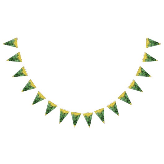 St. Patrick's Day Shamrocks Glitter Gold Drips バンティングフラッグ (全)