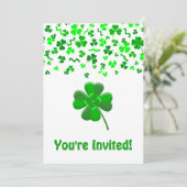 St Patrick's Day Shamrocks Personalized Flat 招待状 (スタンド正面)
