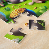 St Patrick's Day, Sheep Cows Cats, Leprechaun ジグソーパズル (側面)