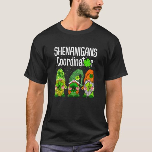 St Patricks Day Shenanigans Coordinator Gnomes Gre Tシャツ (正面)