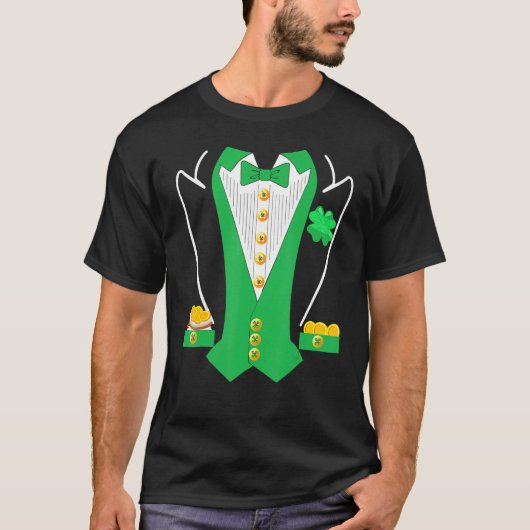 St Patricks Day Shirt Irish Tuxedo Childs Leprecha Tシャツ (正面)