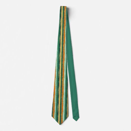 St. Patrick's Day Striped Custom Necktie ネクタイ (正面)