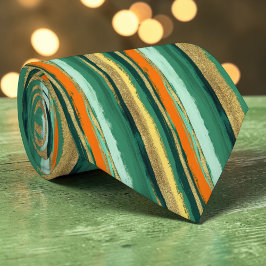 St. Patrick's Day Striped Custom Necktie ネクタイ