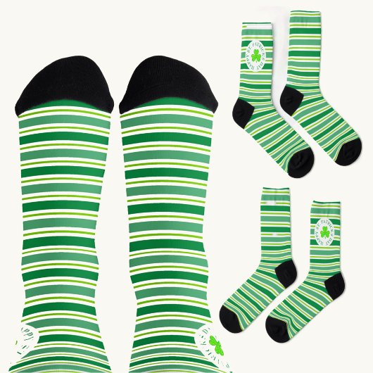 St. Patrick's Day Stripes All-Over-Print Socks ソックス