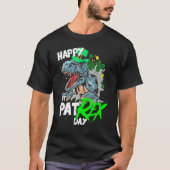 St Patricks Day T-Rex Happy Pat Rex Day Dinosaur Tシャツ (正面)