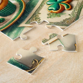 St Patrick's Day Table, Irish Celebration Cupcakes ジグソーパズル (側面)