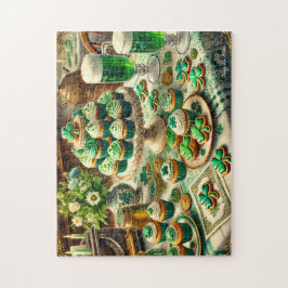 St Patrick's Day Table, Irish Celebration Cupcakes ジグソーパズル