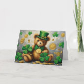 St.Patrick's Day Teddy with Shamrock and Data Coin シーズンカード (正面)