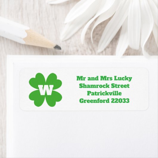 St Patrick's Day Themed Address Label ラベル (インサイチュ)