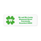 St Patrick's Day Themed Address Label ラベル (正面)