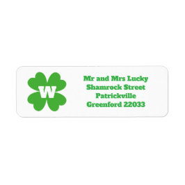 St Patrick's Day Themed Address Label ラベル