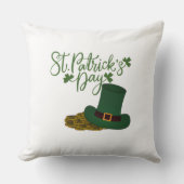 St. Patrick's Day Throw Pillow クッション (正面)