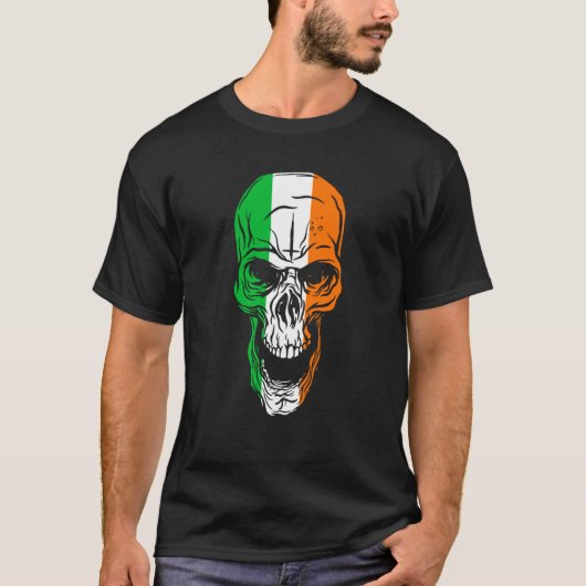 St Patricks Day To Saint Paddy's Skull Flag Irelan Tシャツ (正面)