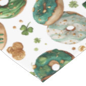St Patricks Day Watercolor Donut & Shamrock テーブルクロス (アングル)