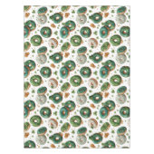 St Patricks Day Watercolor Donut & Shamrock テーブルクロス (正面)